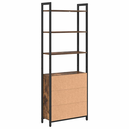 Bokhylla Rökfärgad Ek 60 x 24 x 161 cm