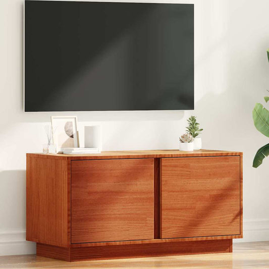 TV-Möbel Brun TV-skåp Vaxbrun 80 x 35 x 40,5 cm Massiv furu