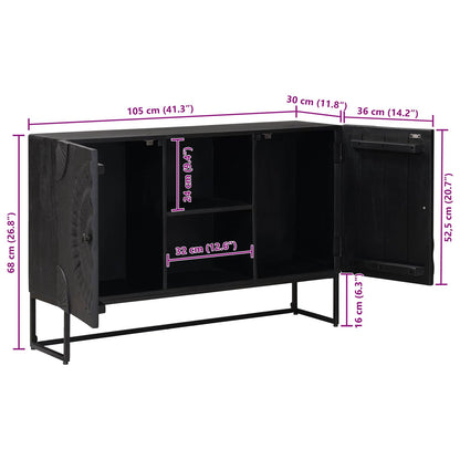 Skåp Svart 105 x 30 x 68 cm