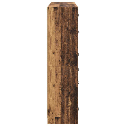 Skåp 2 pcs Gammalt trä 68 x 37 x 142 cm Konstruerat trä