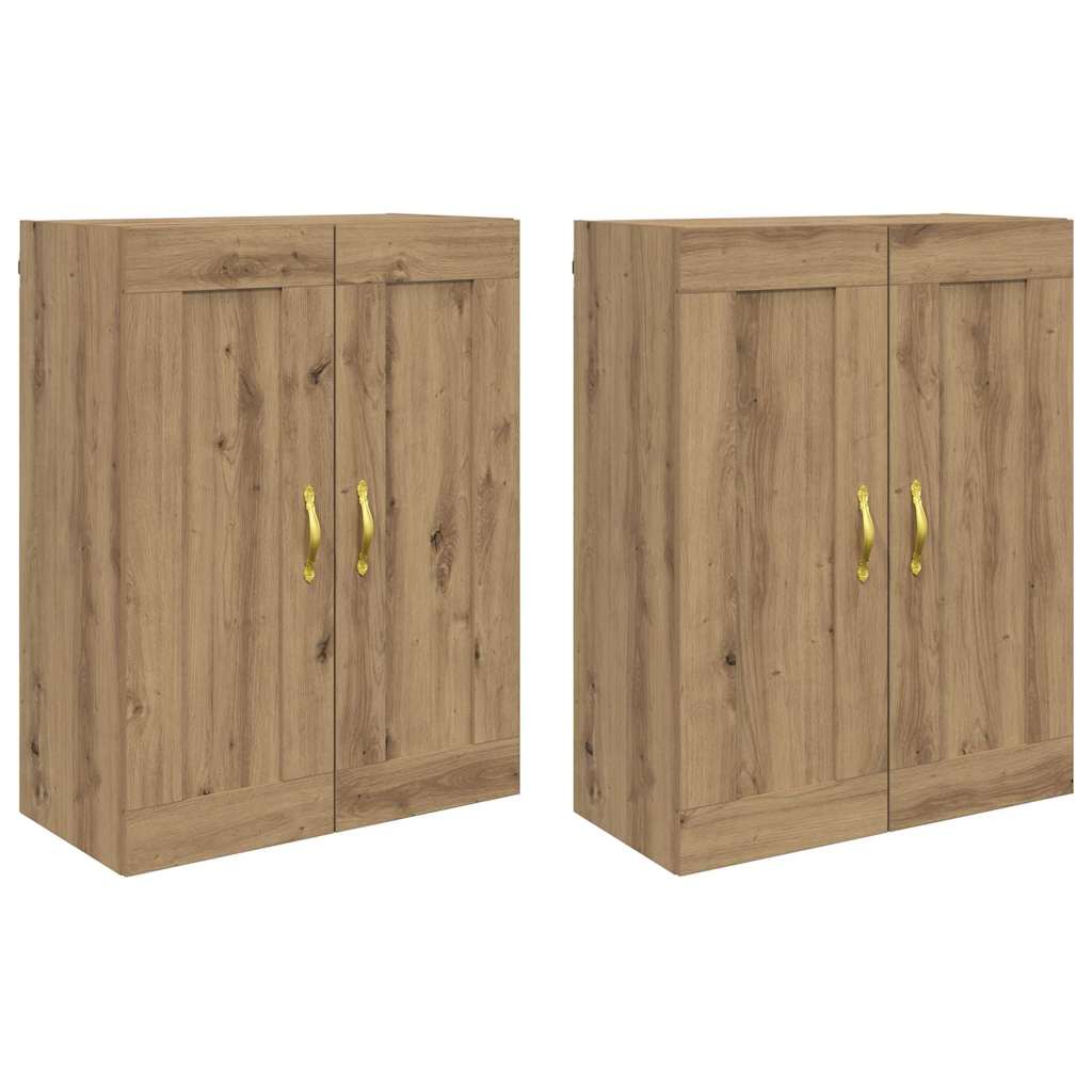 Väggmonterat skåp 2 pcs Artisan Ek 69,5 x 34 x 90 cm