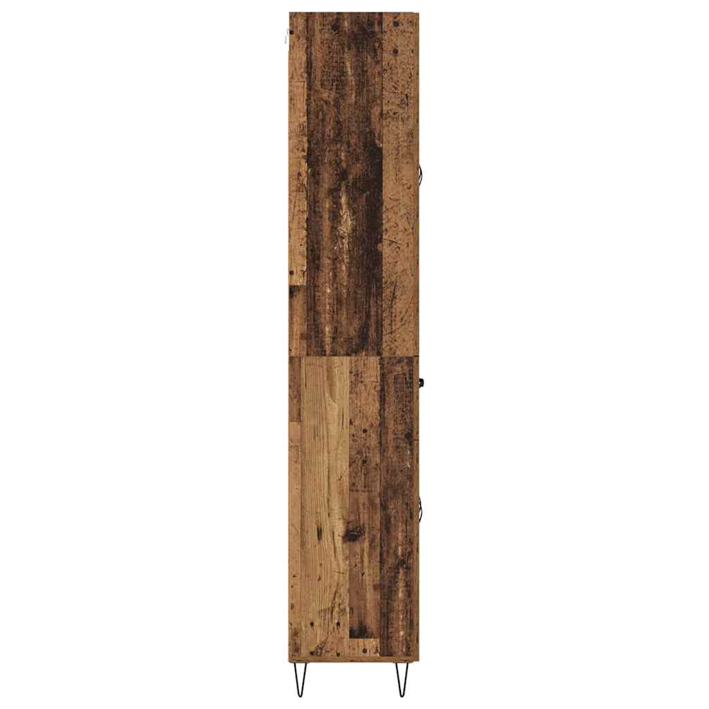 Skåp Åldrat Trä med låda 69,5 x 34 x 180 cm
