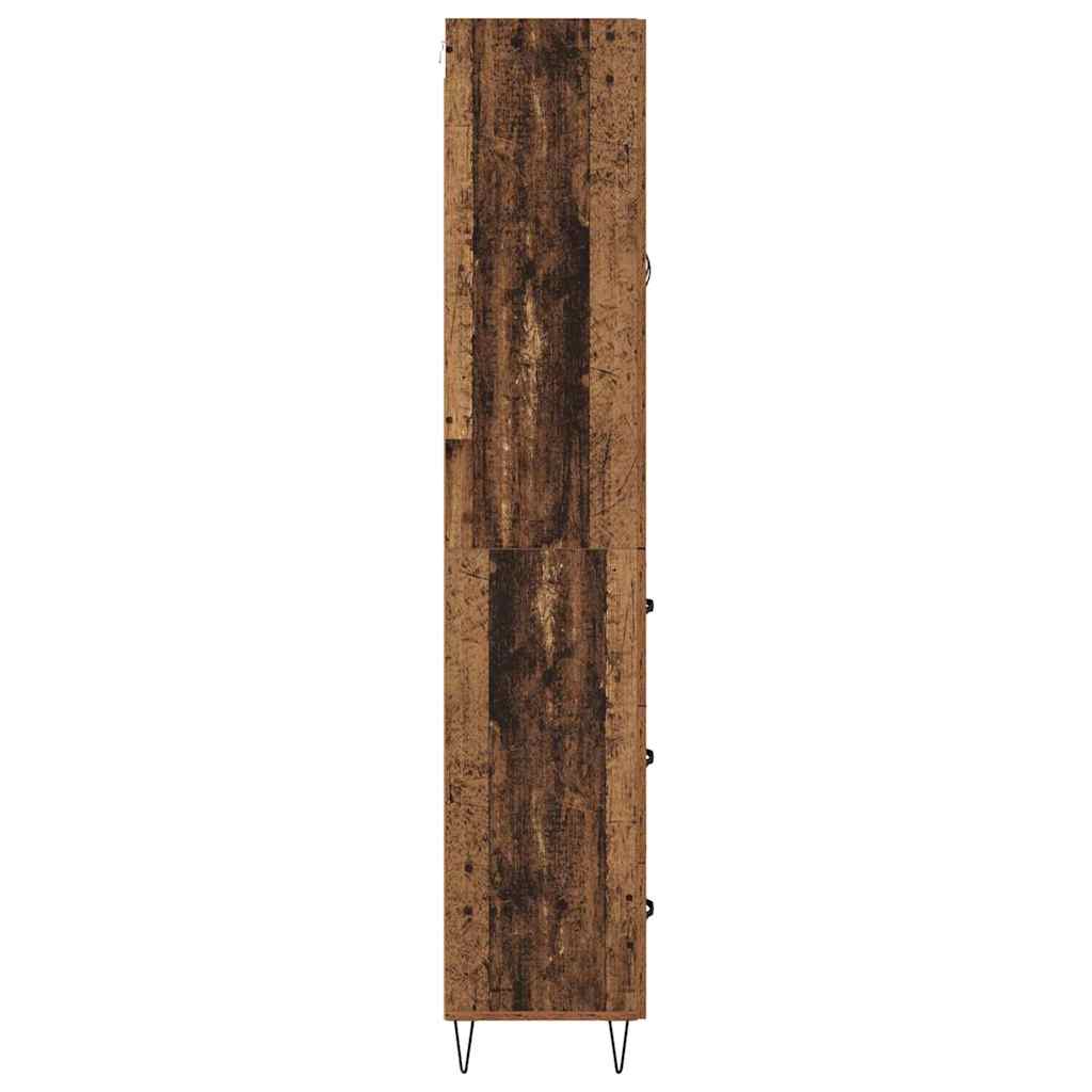 Skåp Åldrat Trä med låda 69,5 x 34 x 180 cm