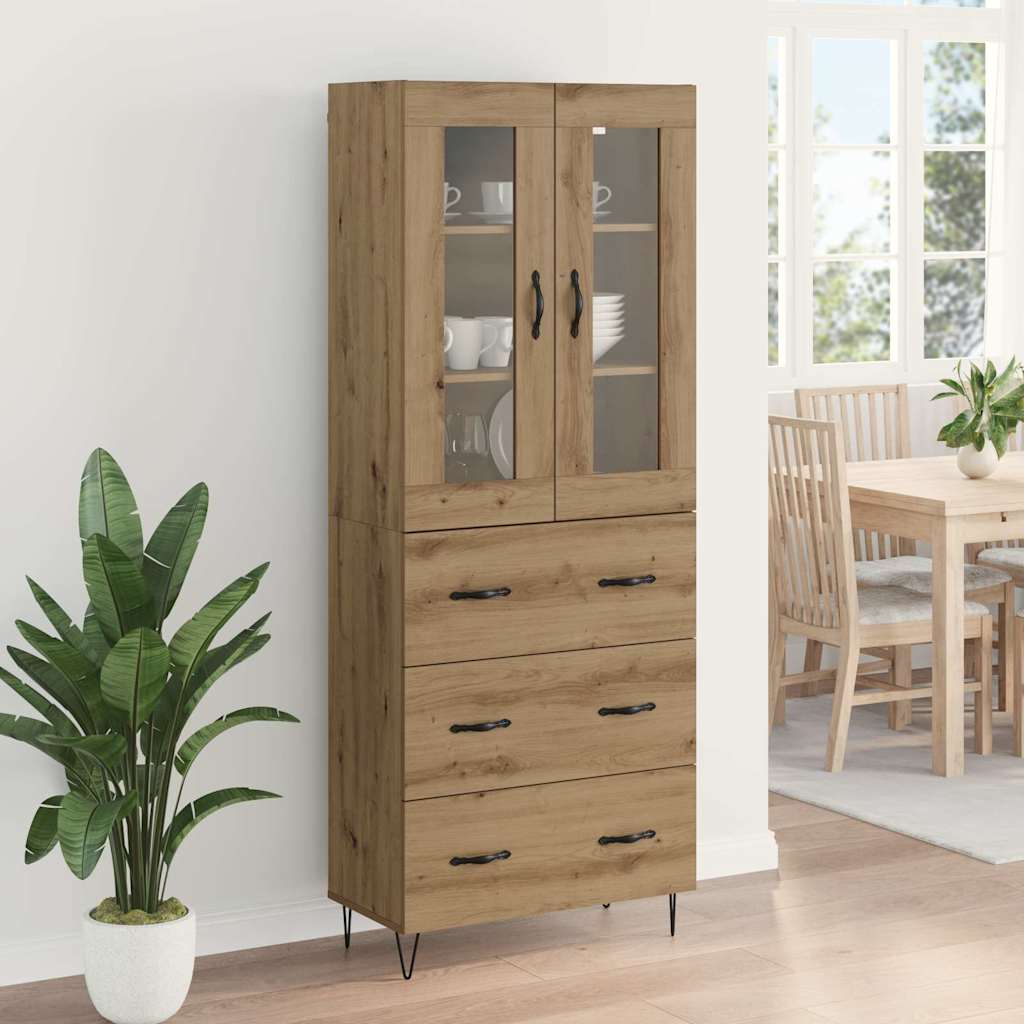 Skåp Artisan Ek med låda 69,5 x 34 x 180 cm