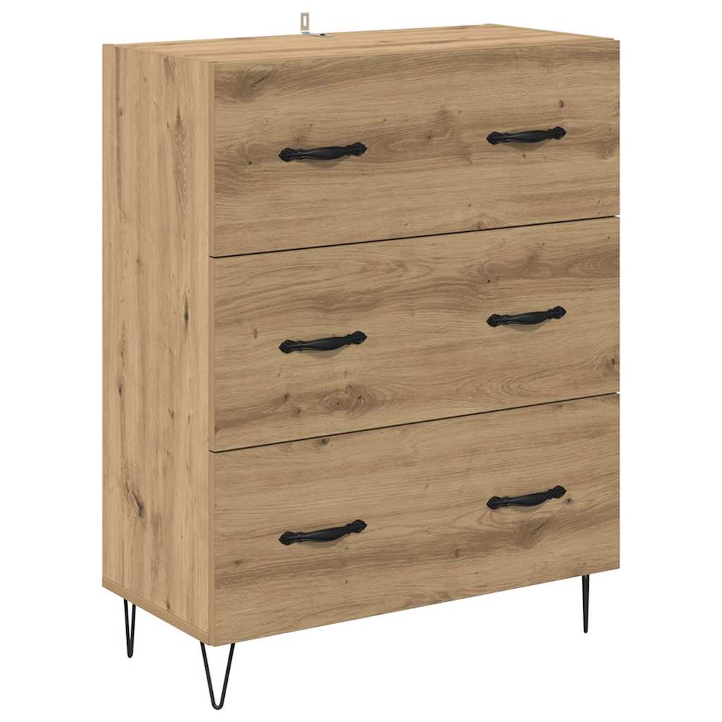 Skåp Artisan Ek med låda 69,5 x 34 x 180 cm