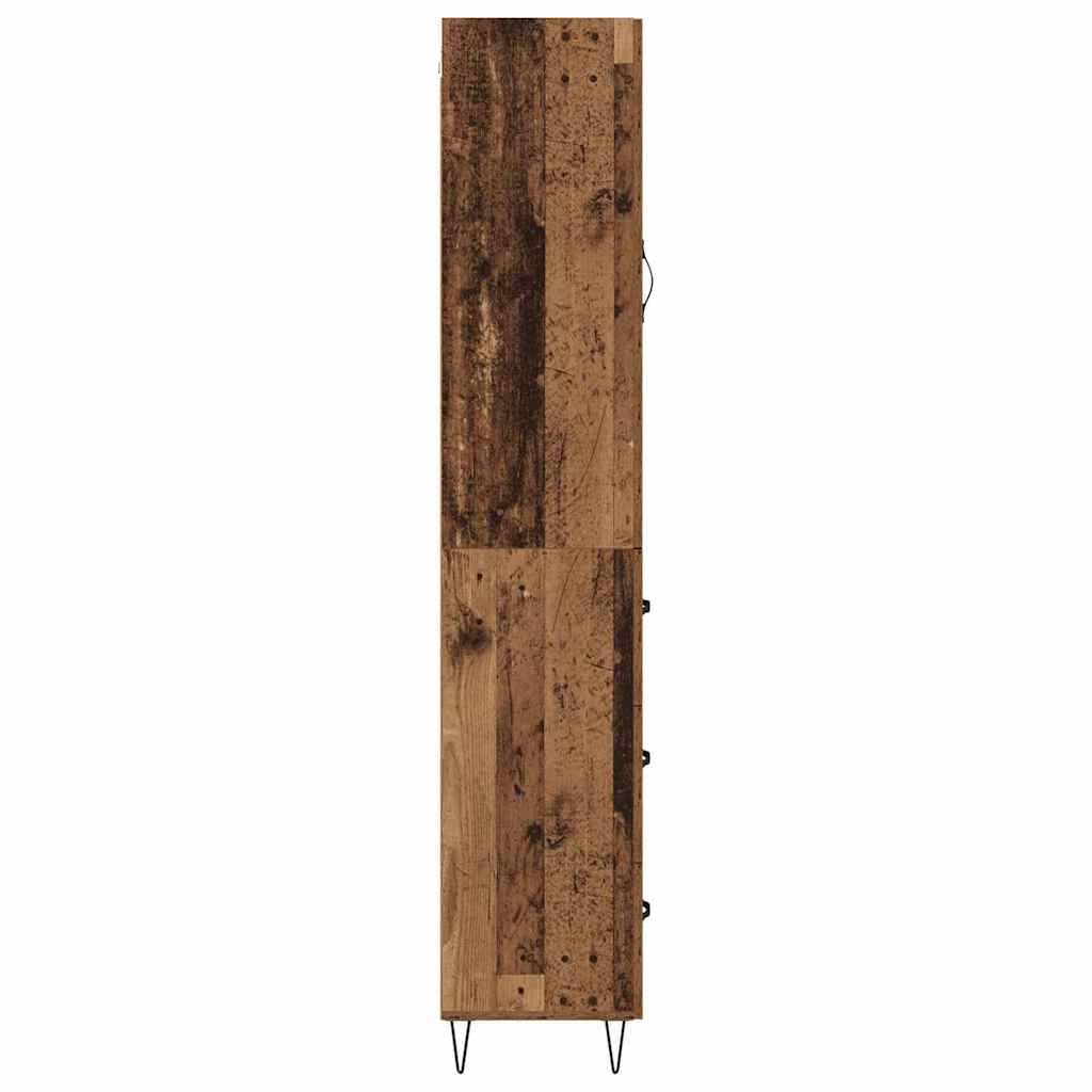 Skåp Åldrat Trä med låda 69,5 x 34 x 180 cm