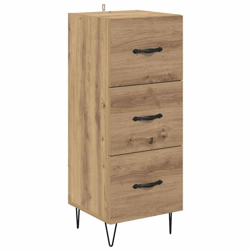 Skåp Artisan Ek med låda 69,5 x 34 x 180 cm