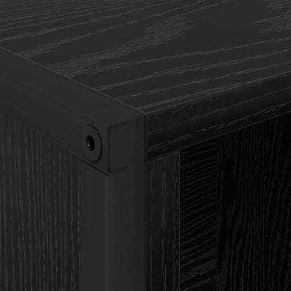 Bokskåp 2 pcs Svart Ek 99,5 x 30 x 108 cm Konstruerat trä
