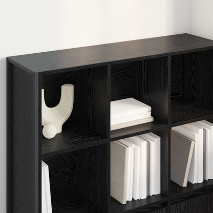 Bokskåp 2 pcs Svart Ek 99,5 x 30 x 108 cm Konstruerat trä