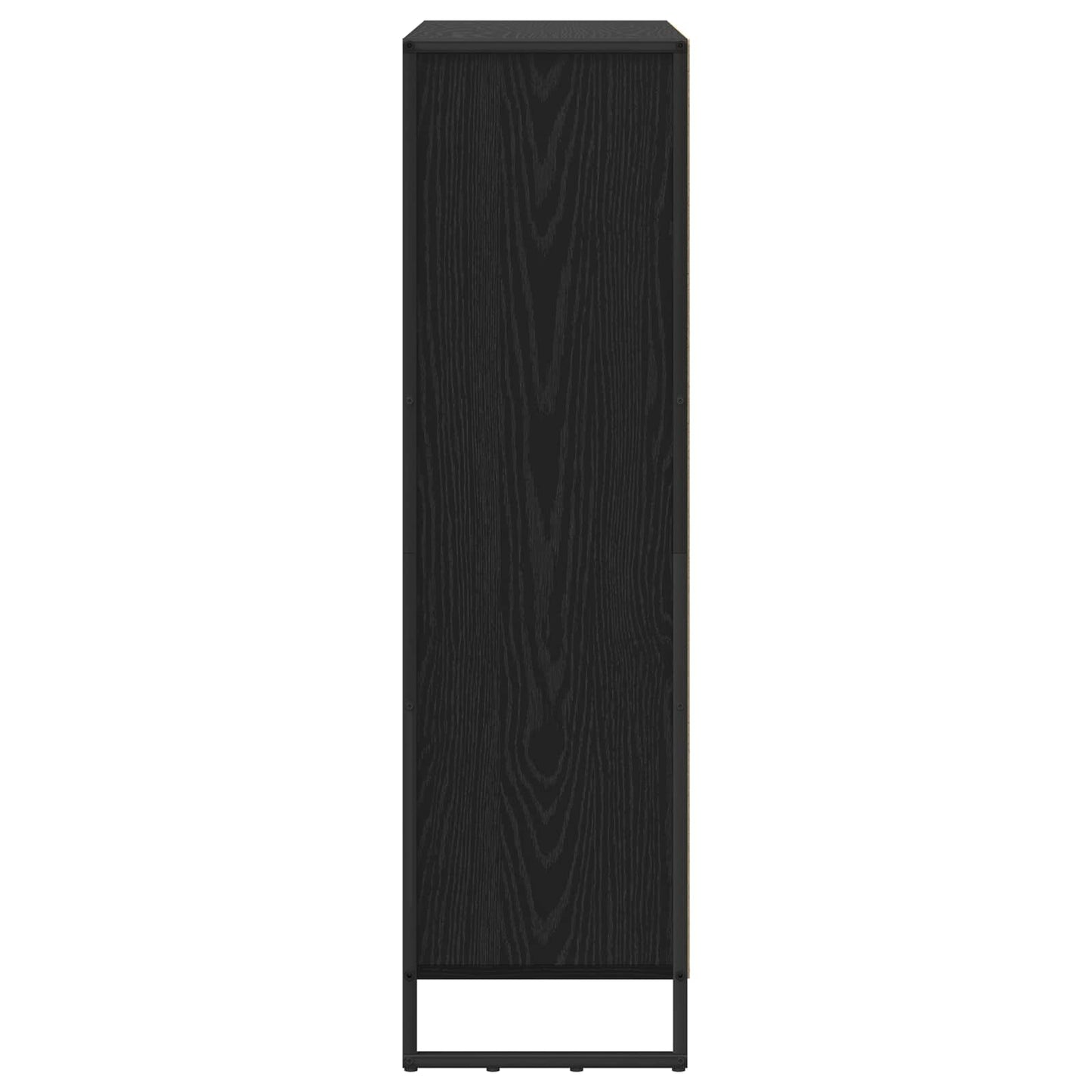 Bokskåp 2 pcs Svart Ek 99,5 x 30 x 108 cm Konstruerat trä