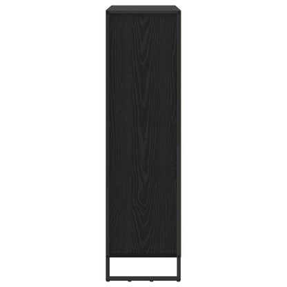 Bokskåp 2 pcs Svart Ek 99,5 x 30 x 108 cm Konstruerat trä