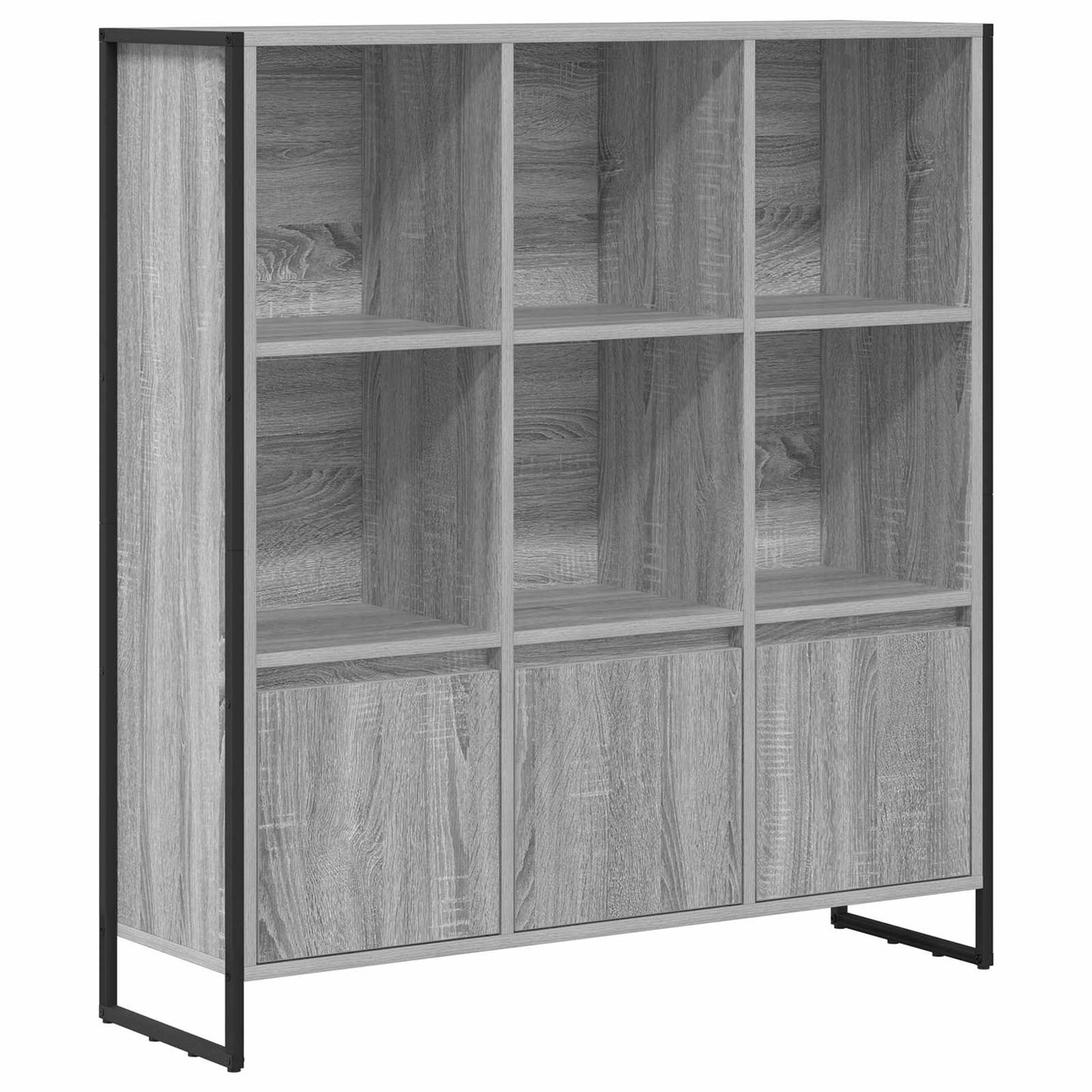 Bokskåp 2 pcs Grå Sonoma 99,5 x 30 x 108 cm Konstruerat trä