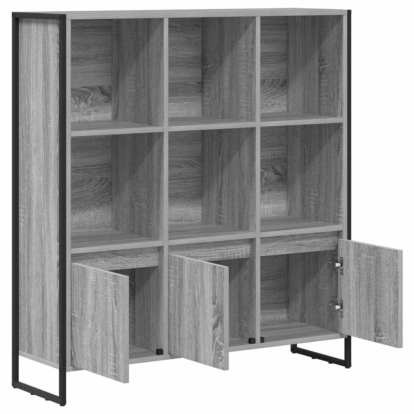 Bokskåp 2 pcs Grå Sonoma 99,5 x 30 x 108 cm Konstruerat trä