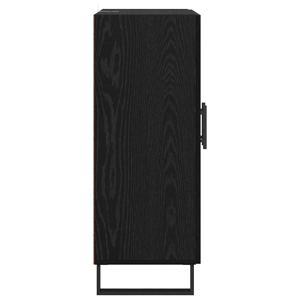 Sideboard Svart Ek 69,5 x 34 x 90 cm Konstruerat trä