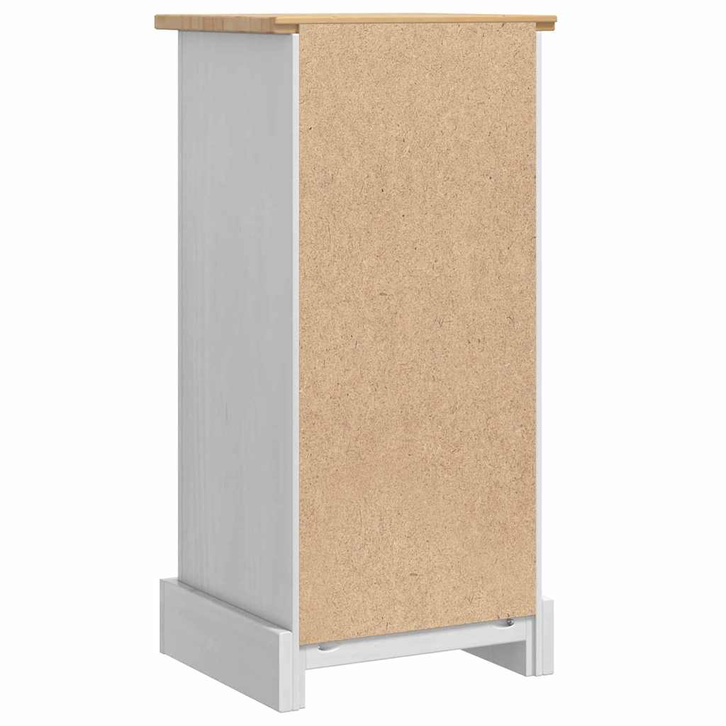 Sängbord Nattduksbord Vit med låda Corona 35 x 32,5 x 74 cm Massiv furu