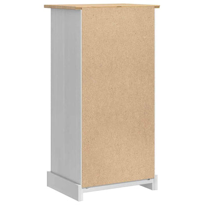 Sängbord med låda Corona Vit 53 x 39 x 103 cm Massiv furu