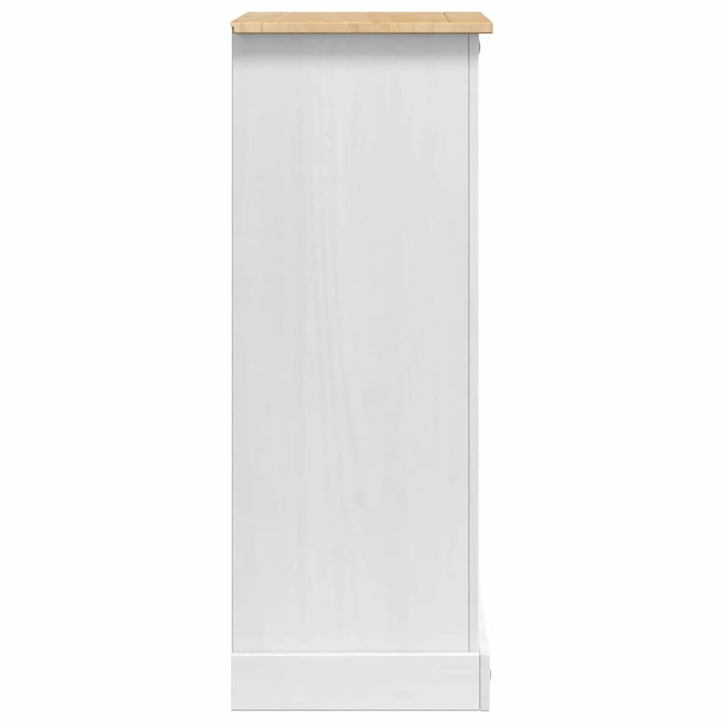 Sängbord med låda Corona Vit 53 x 39 x 103 cm Massiv furu