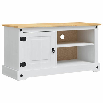 TV-Möbel Vit TV-skåp Corona 100 x 40 x 52 cm Massiv furu