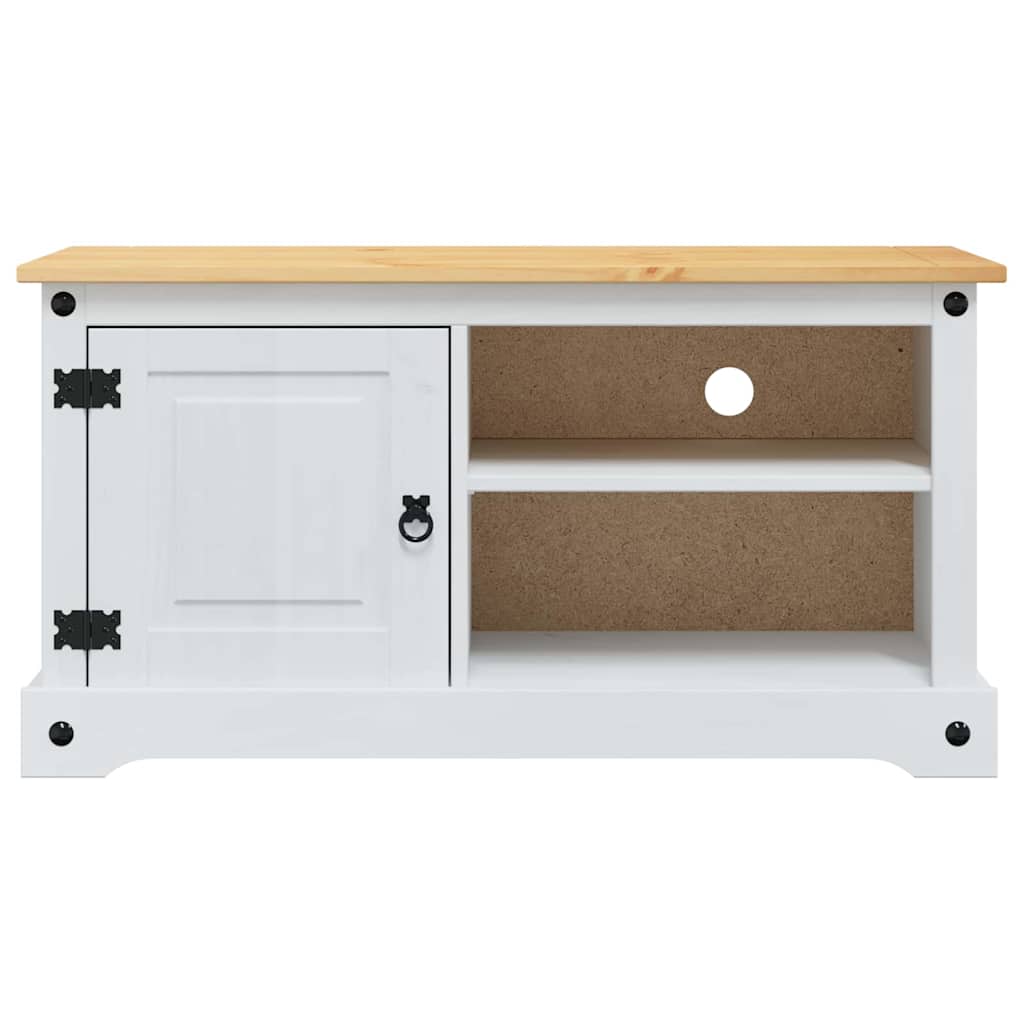 TV-Möbel Vit TV-skåp Corona 100 x 40 x 52 cm Massiv furu
