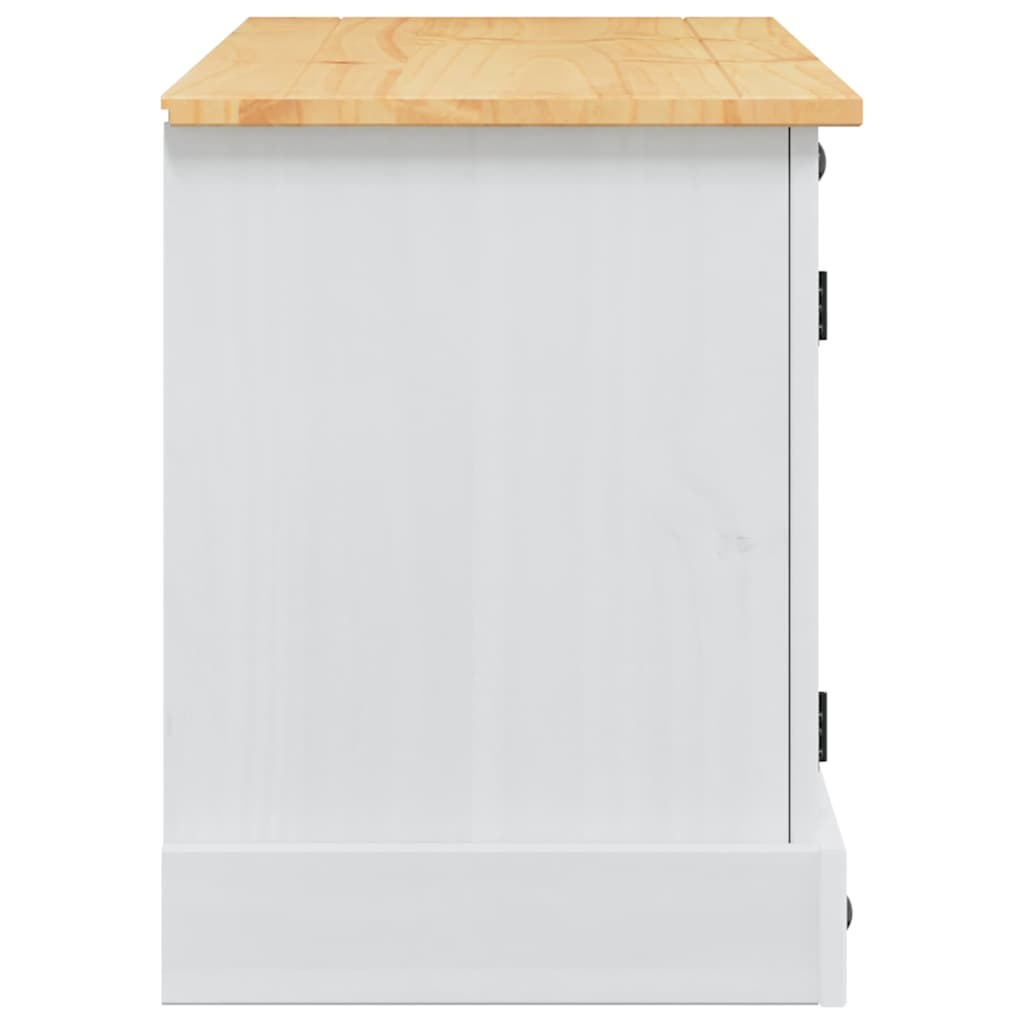 TV-Möbel Vit TV-skåp Corona 100 x 40 x 52 cm Massiv furu
