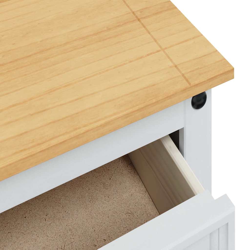 Förvaringskistor Corona Vit 112 x 40 x 75 cm Massiv furu