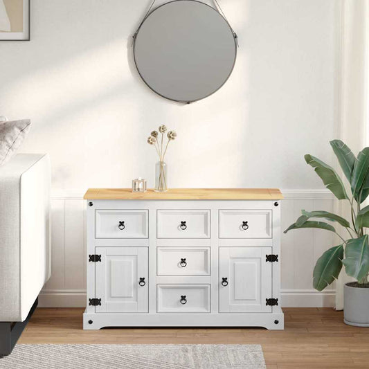 Förvaringskistor Corona Vit 112 x 40 x 75 cm Massiv furu