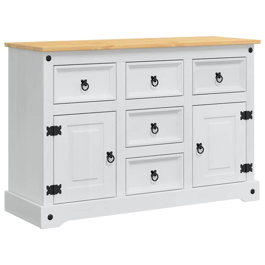 Förvaringskistor Corona Vit 112 x 40 x 75 cm Massiv furu