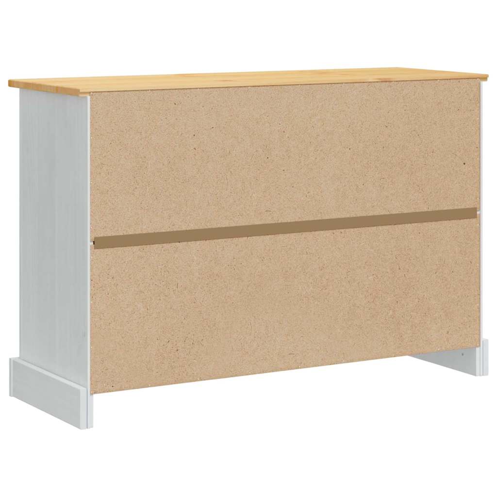 Förvaringskistor Corona Vit 112 x 40 x 75 cm Massiv furu
