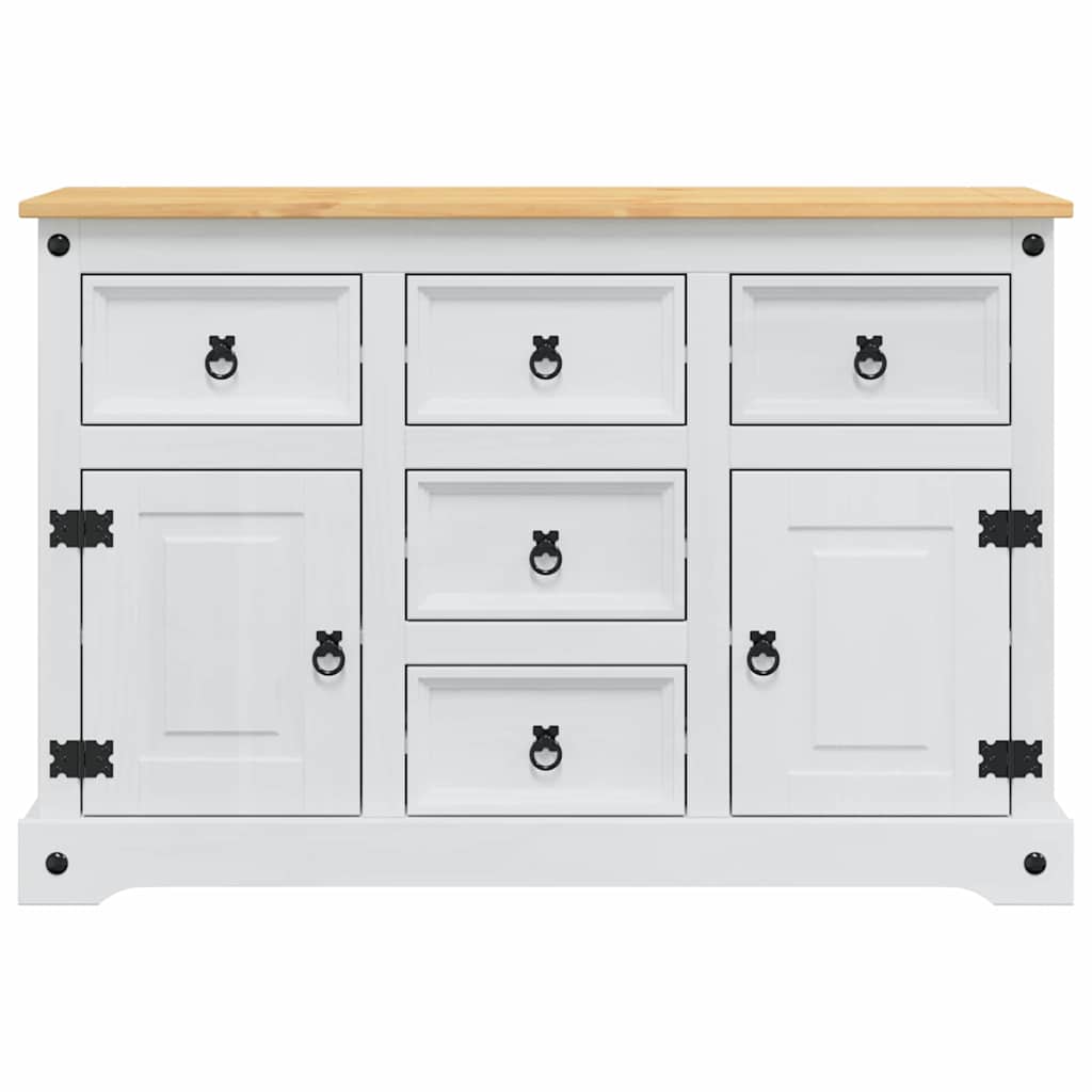 Förvaringskistor Corona Vit 112 x 40 x 75 cm Massiv furu