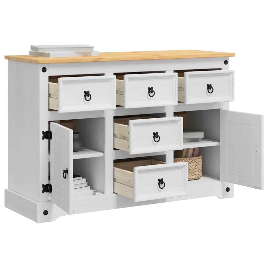 Förvaringskistor Corona Vit 112 x 40 x 75 cm Massiv furu