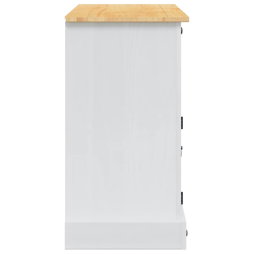 Förvaringskistor Corona Vit 112 x 40 x 75 cm Massiv furu