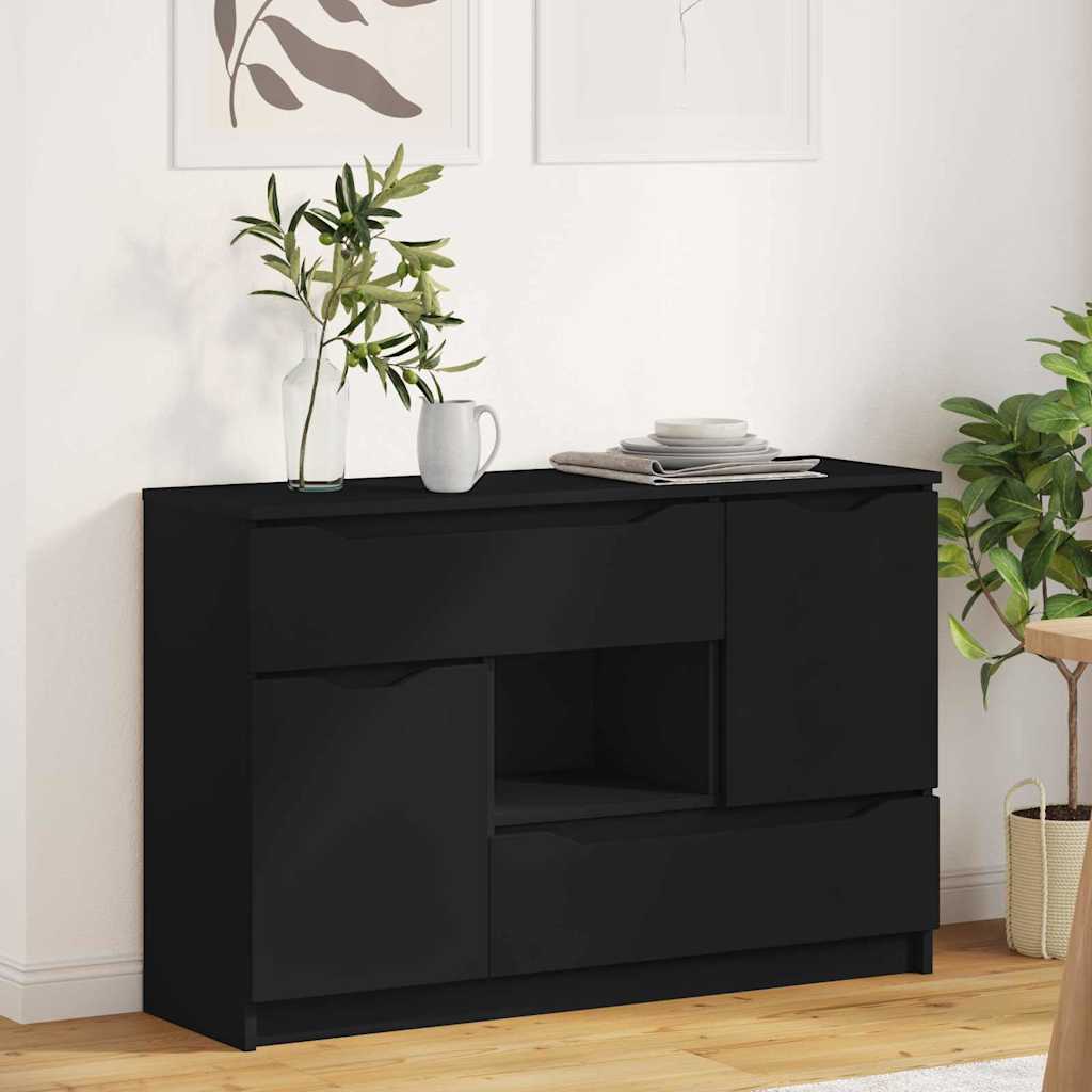 Skänk Svart med låda 100 x 30 x 65,6