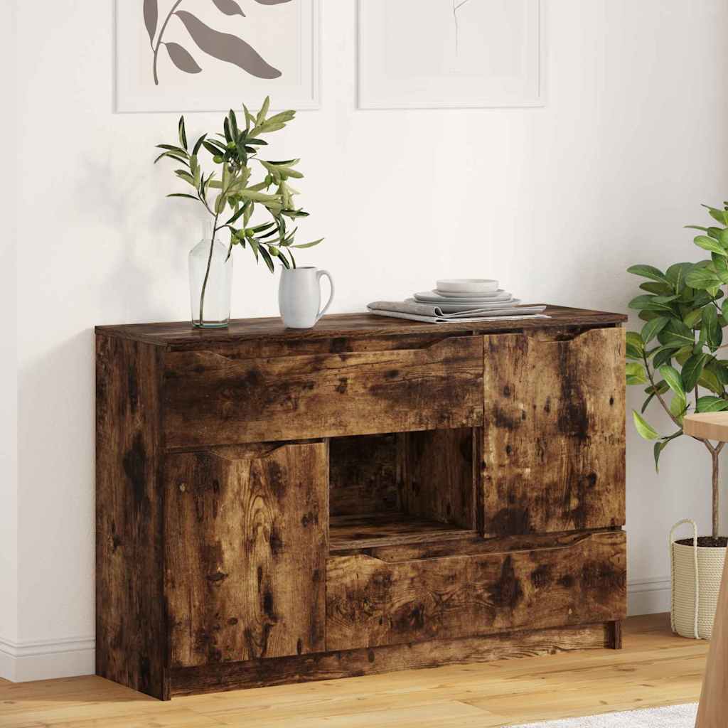 Skänk Rökfärgad Ek med låda 100 x 30 x 65,6