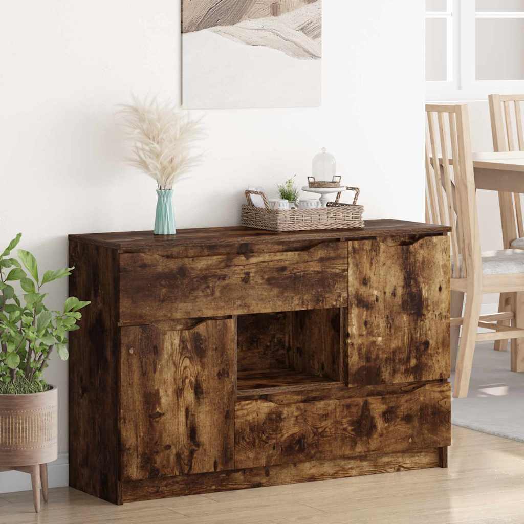 Skänk Rökfärgad Ek med låda 100 x 30 x 65,6