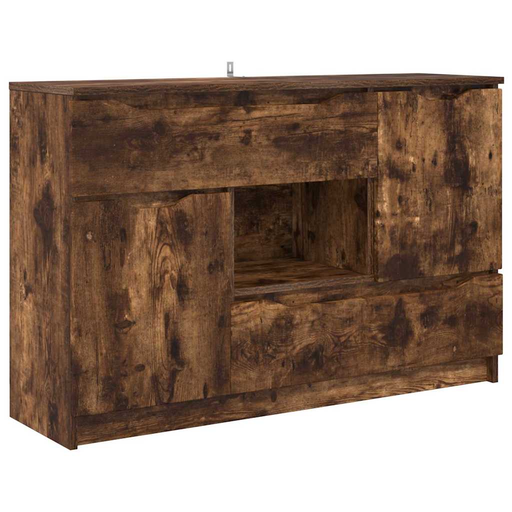 Skänk Rökfärgad Ek med låda 100 x 30 x 65,6