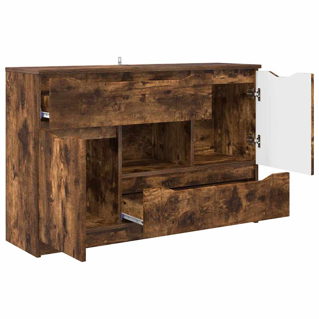Skänk Rökfärgad Ek med låda 100 x 30 x 65,6