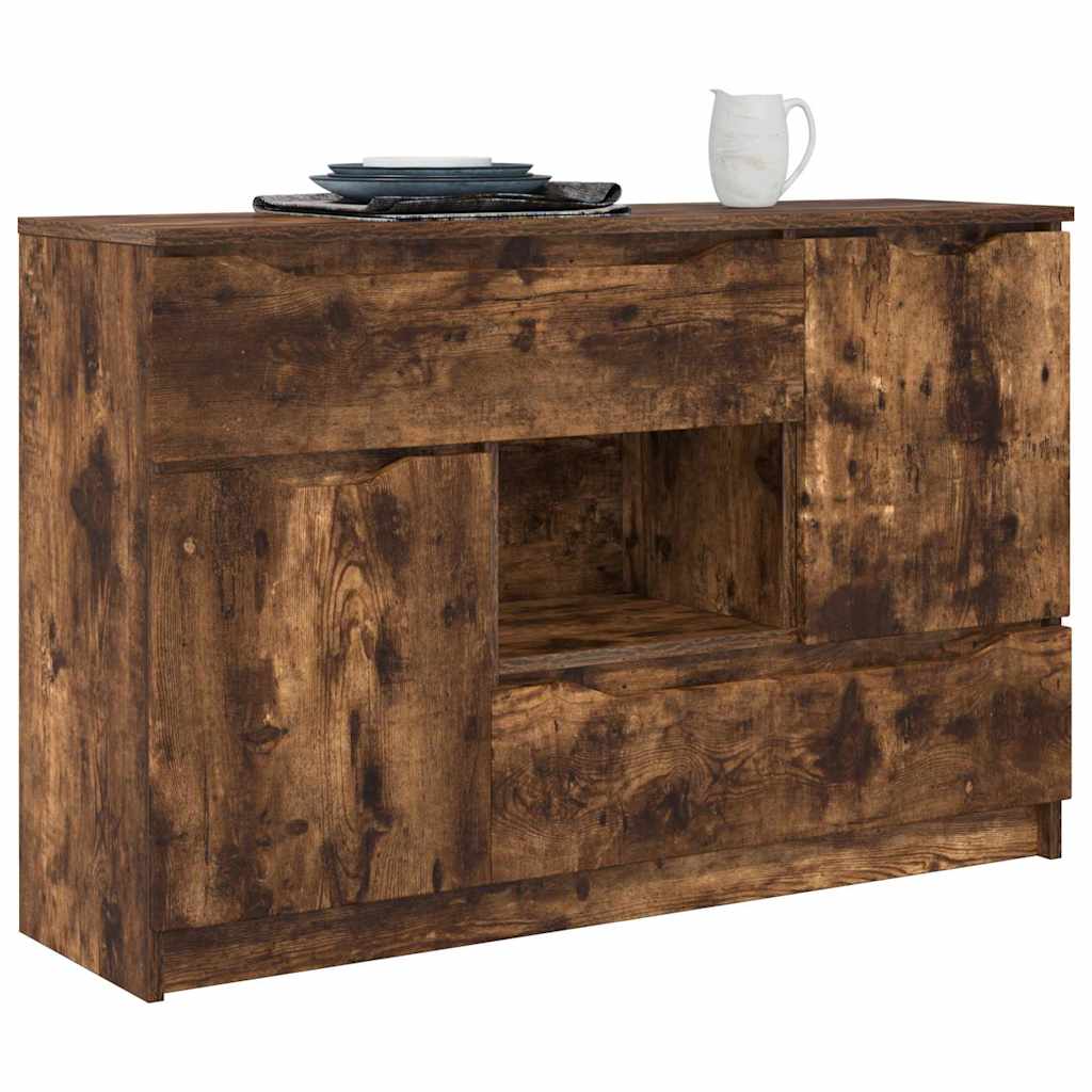 Skänk Rökfärgad Ek med låda 100 x 30 x 65,6