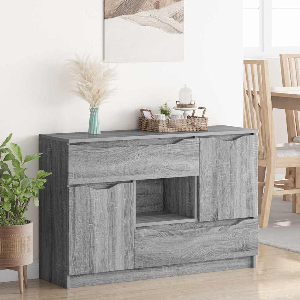 Skänk Sonoma Grå med låda 100 x 30 x 65,6