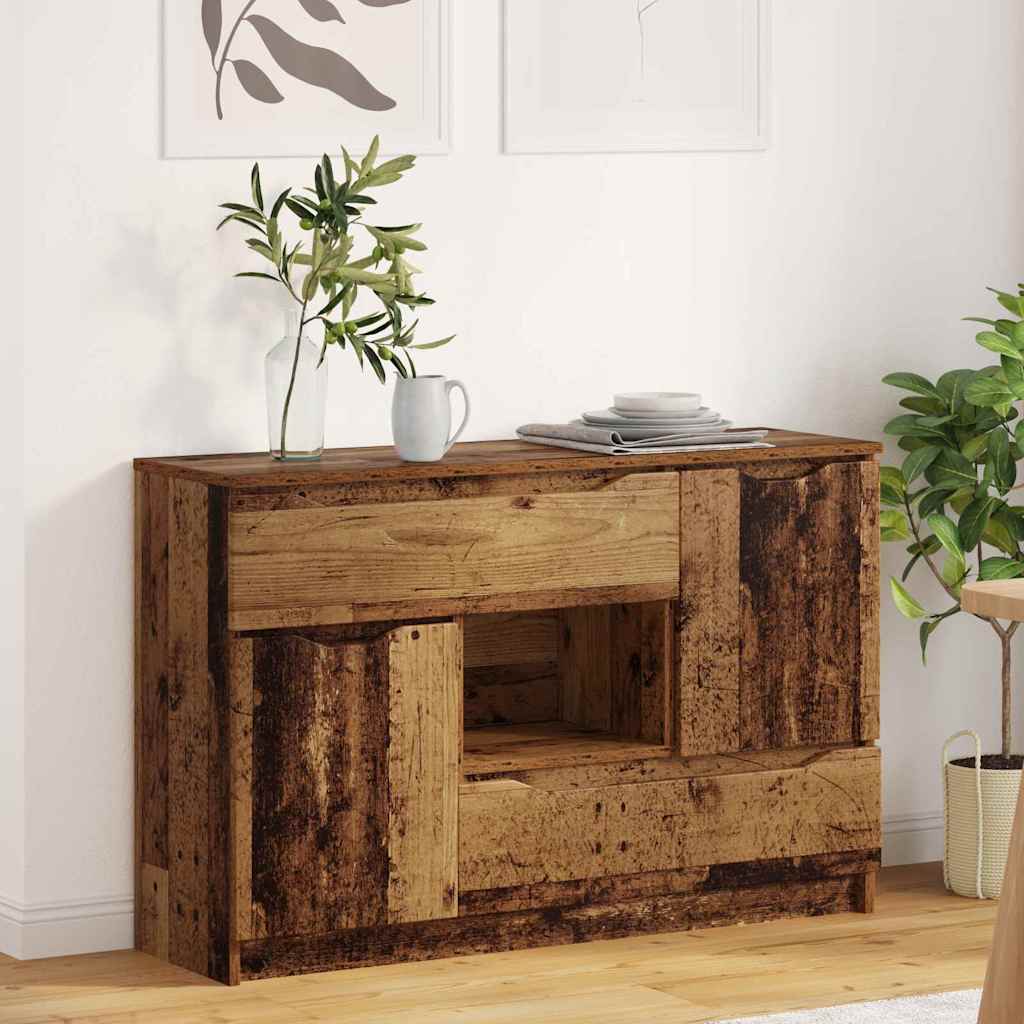 Skänk Åldrat Trä med låda 100 x 30 x 65,6