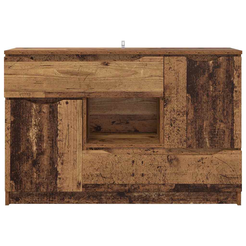 Skänk Åldrat Trä med låda 100 x 30 x 65,6