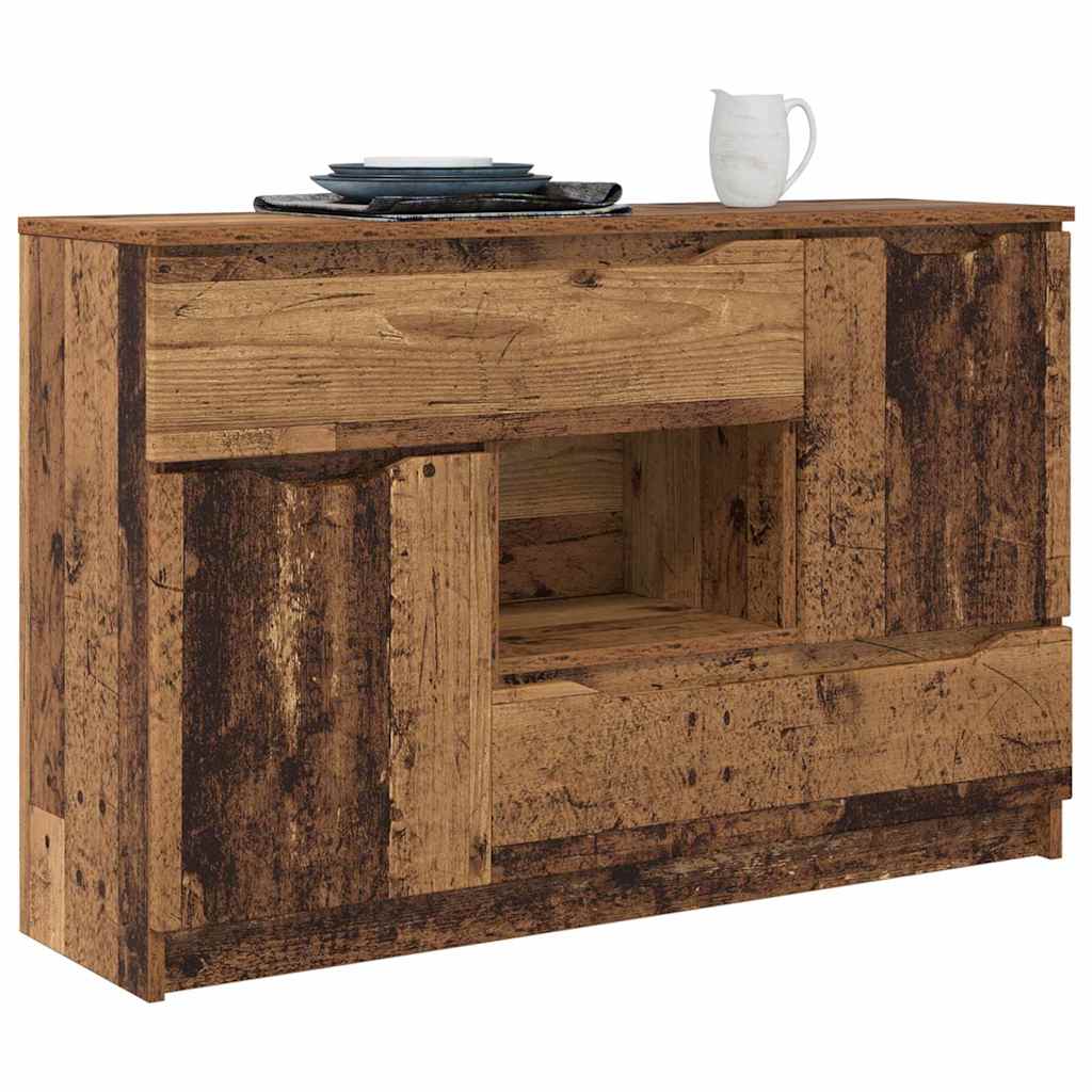 Skänk Åldrat Trä med låda 100 x 30 x 65,6