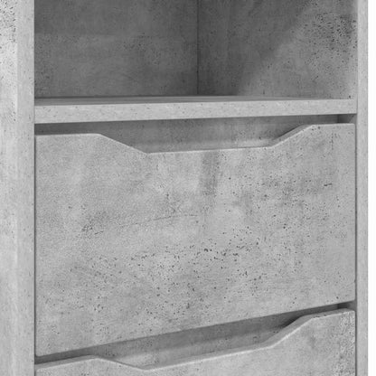 Sängbord Nattduksbord Betonggrå med låda 40 x 30 x 467 cm