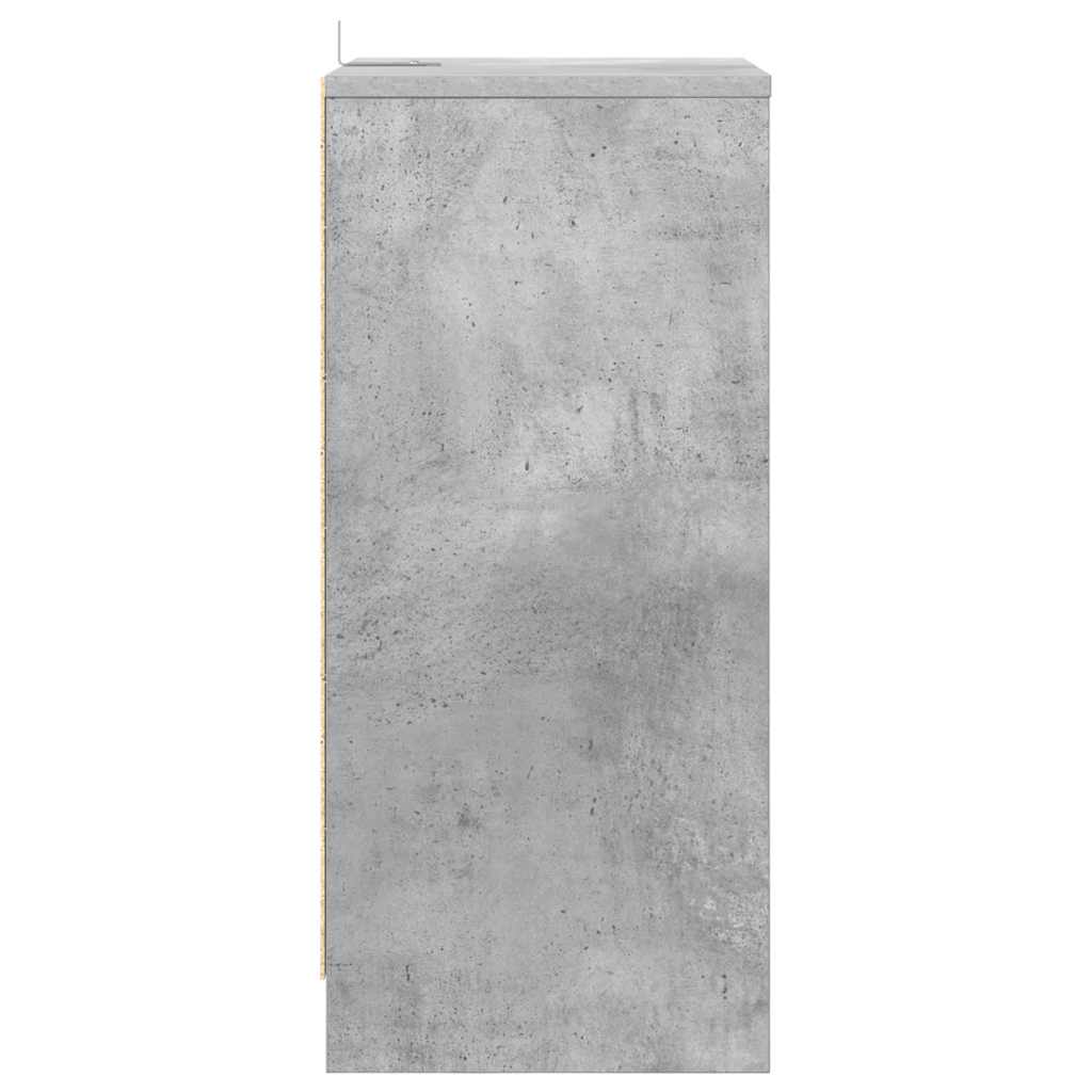 Sängbord Nattduksbord Betonggrå med låda 40 x 30 x 467 cm