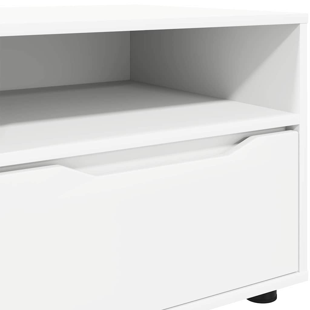 TV-Möbel Vit TV-skåp med låda 100 x 48 x 43 cm