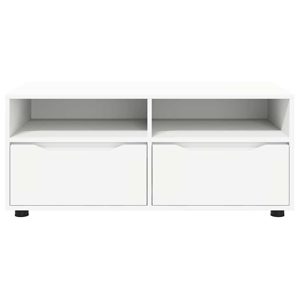 TV-Möbel Vit TV-skåp med låda 100 x 48 x 43 cm