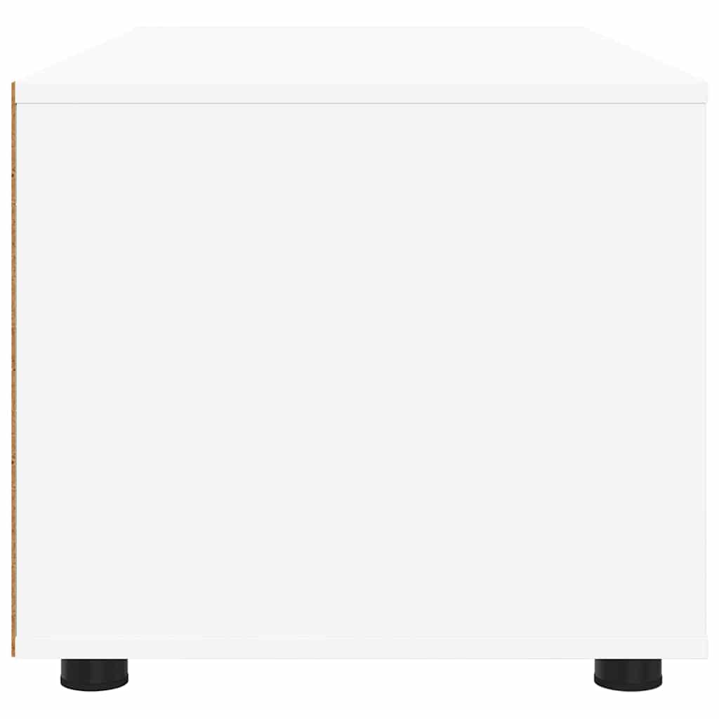 TV-Möbel Vit TV-skåp med låda 100 x 48 x 43 cm