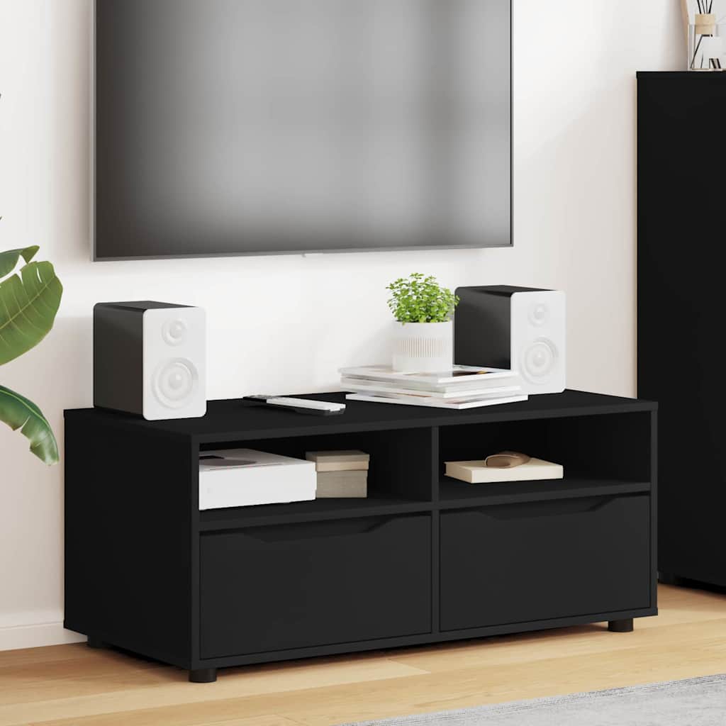 TV-Möbel Svart TV-skåp med låda 100 x 48 x 43 cm