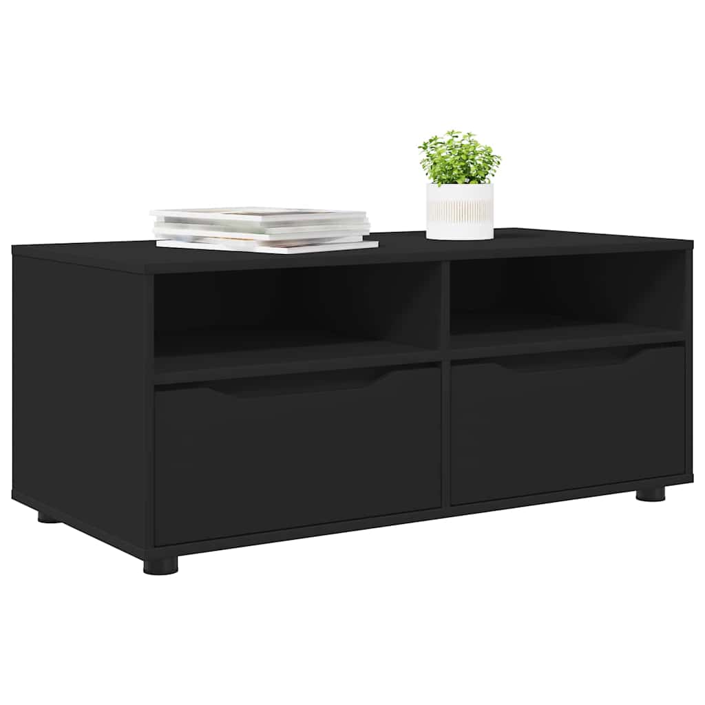 TV-Möbel Svart TV-skåp med låda 100 x 48 x 43 cm
