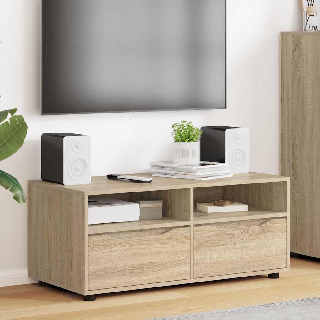 TV-Möbel Sonoma Ek TV-skåp med låda 100 x 48 x 43 cm