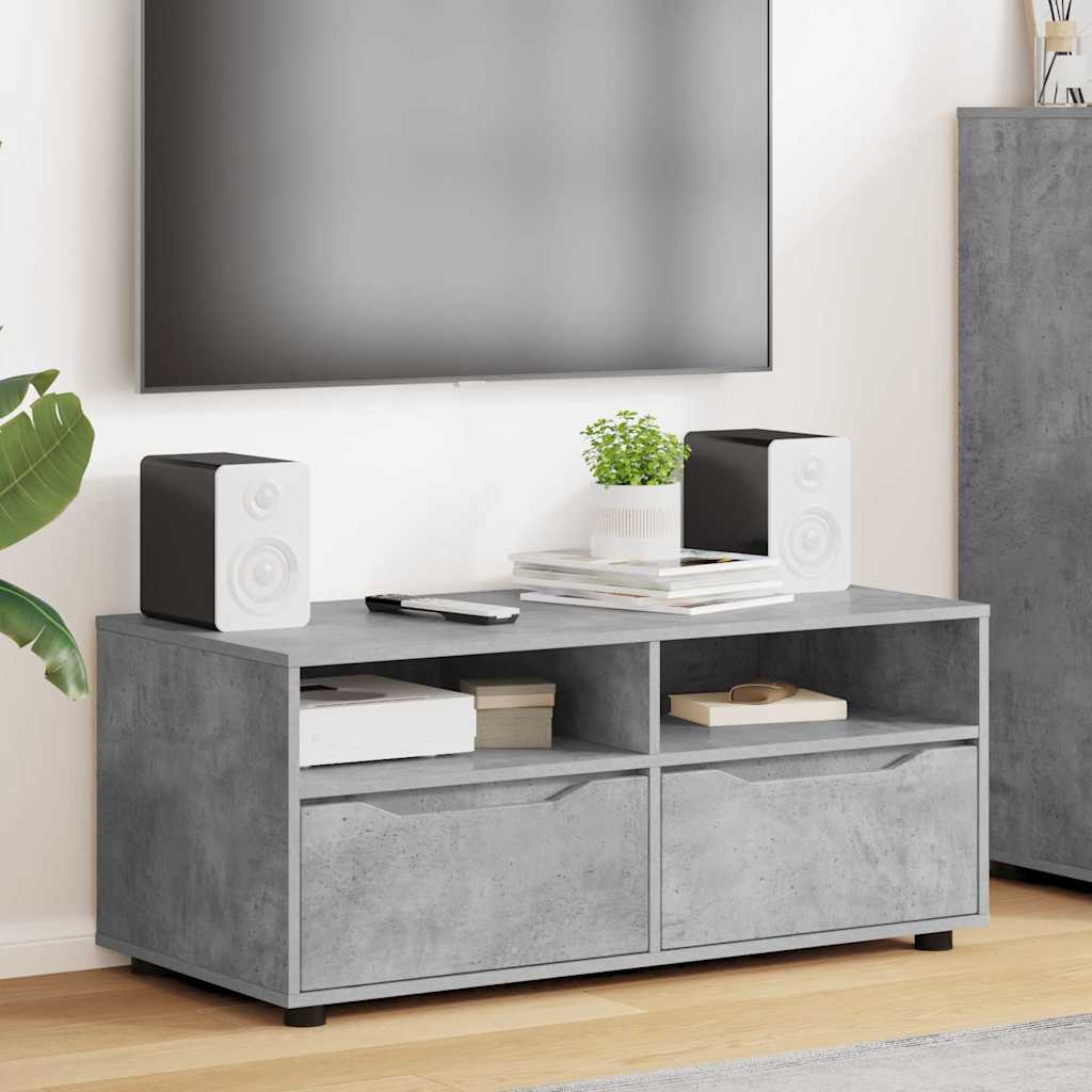 TV-Möbel Betonggrå TV-skåp med låda 100 x 48 x 43 cm